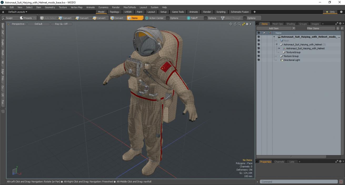 Astronaut Suit Haiying with Helmet 3D model