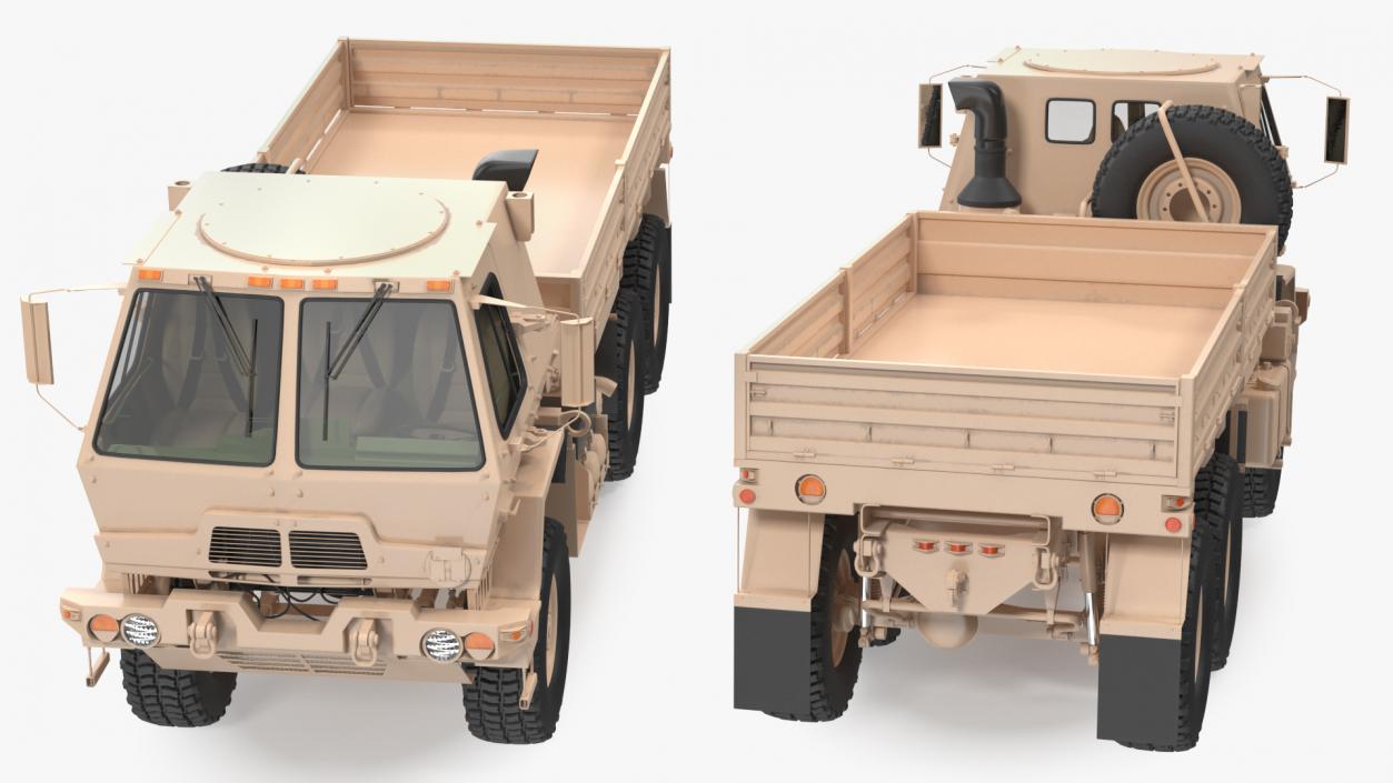 3D model Oshkosh FMTV Cargo Truck 6x6 Rigged