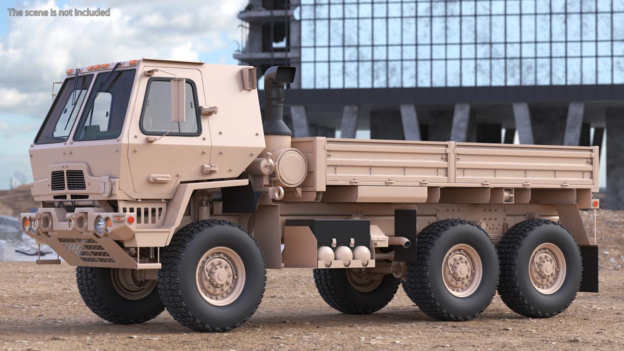 3D model Oshkosh FMTV Cargo Truck 6x6 Rigged