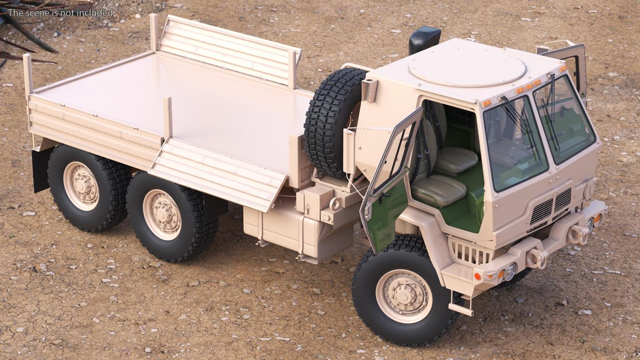 3D model Oshkosh FMTV Cargo Truck 6x6 Rigged