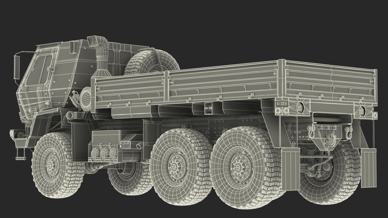 3D model Oshkosh FMTV Cargo Truck 6x6 Rigged