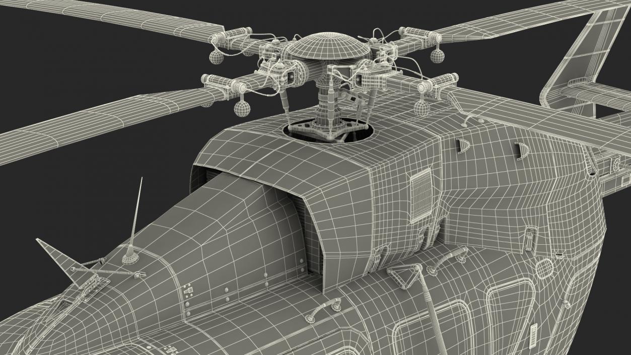 Combat Helicopter Aerial Scout 72X 3D model