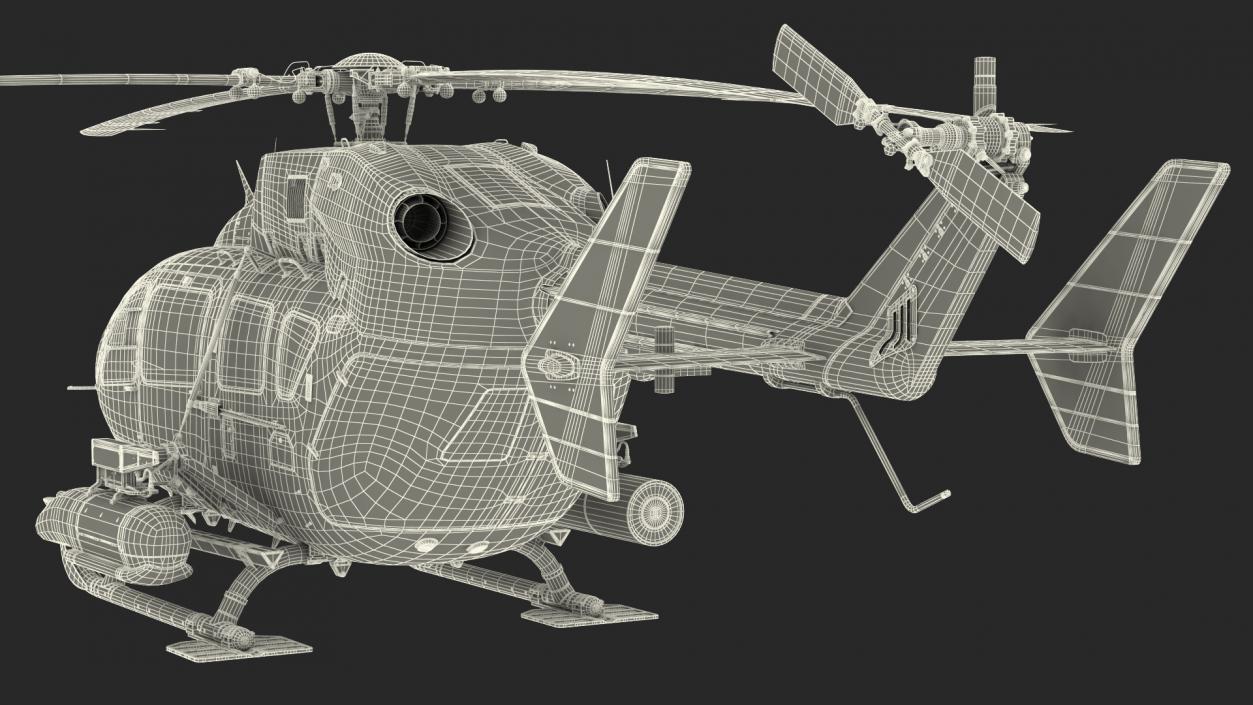 Combat Helicopter Aerial Scout 72X 3D model