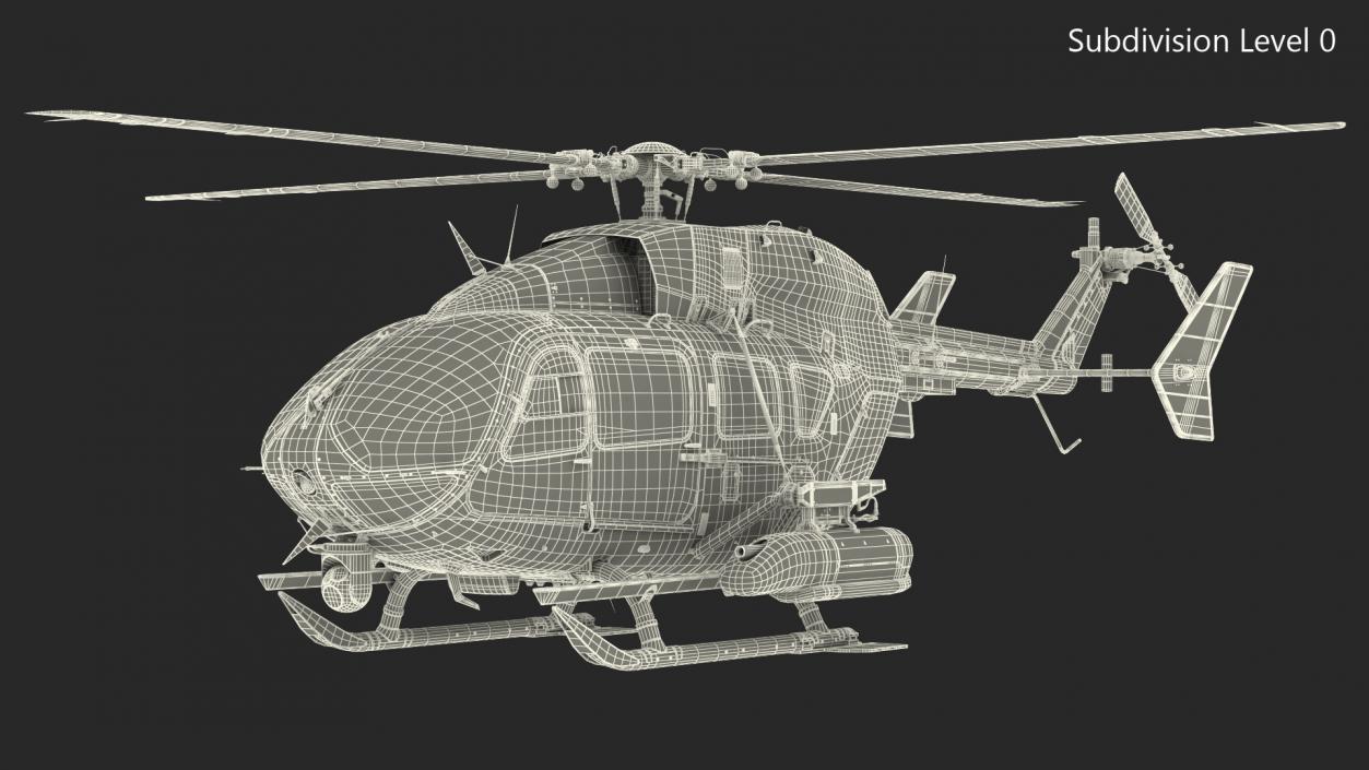 Combat Helicopter Aerial Scout 72X 3D model