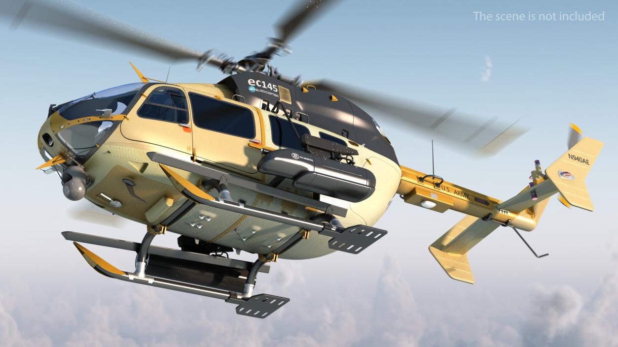 Combat Helicopter Aerial Scout 72X 3D model