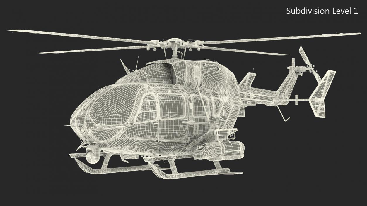 Combat Helicopter Aerial Scout 72X 3D model