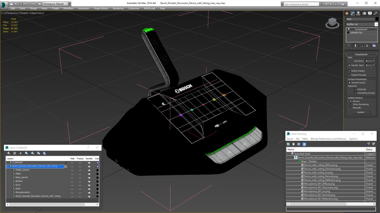 3D Bosch Dicentis DCNM DVT Discussion Device with Voting model