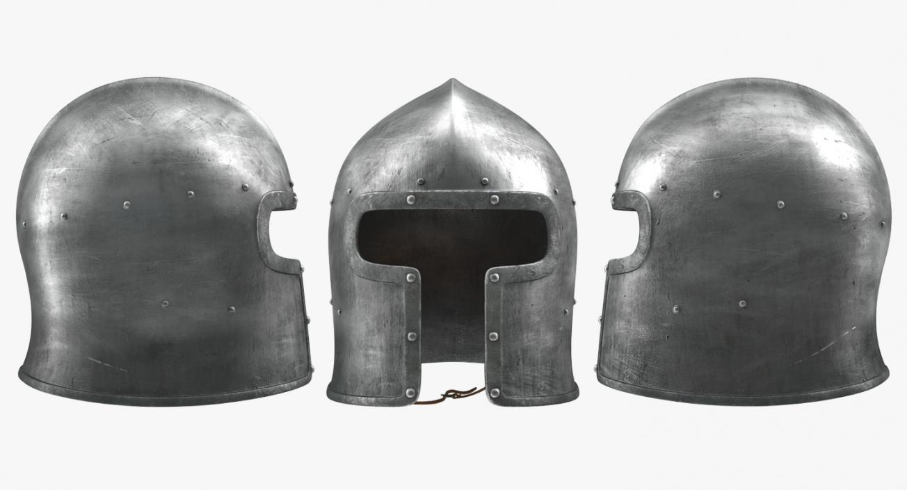 3D Barbuta Medieval Helmet model