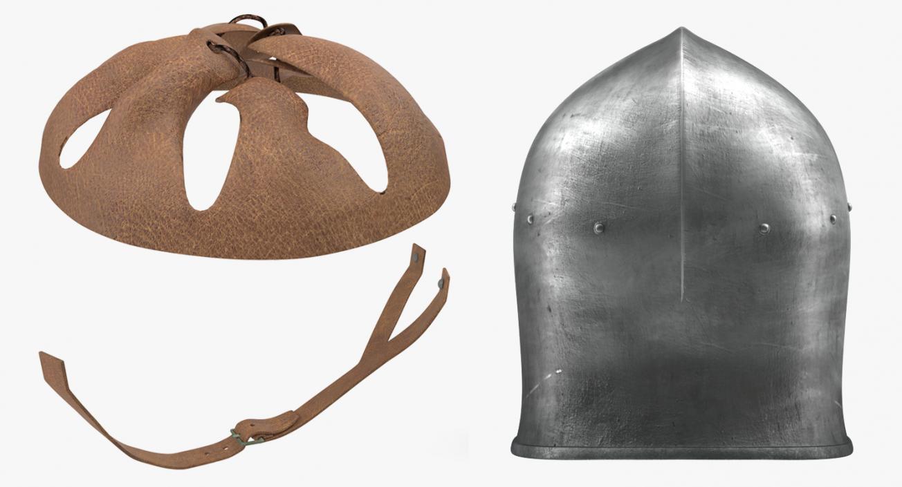 3D Barbuta Medieval Helmet model