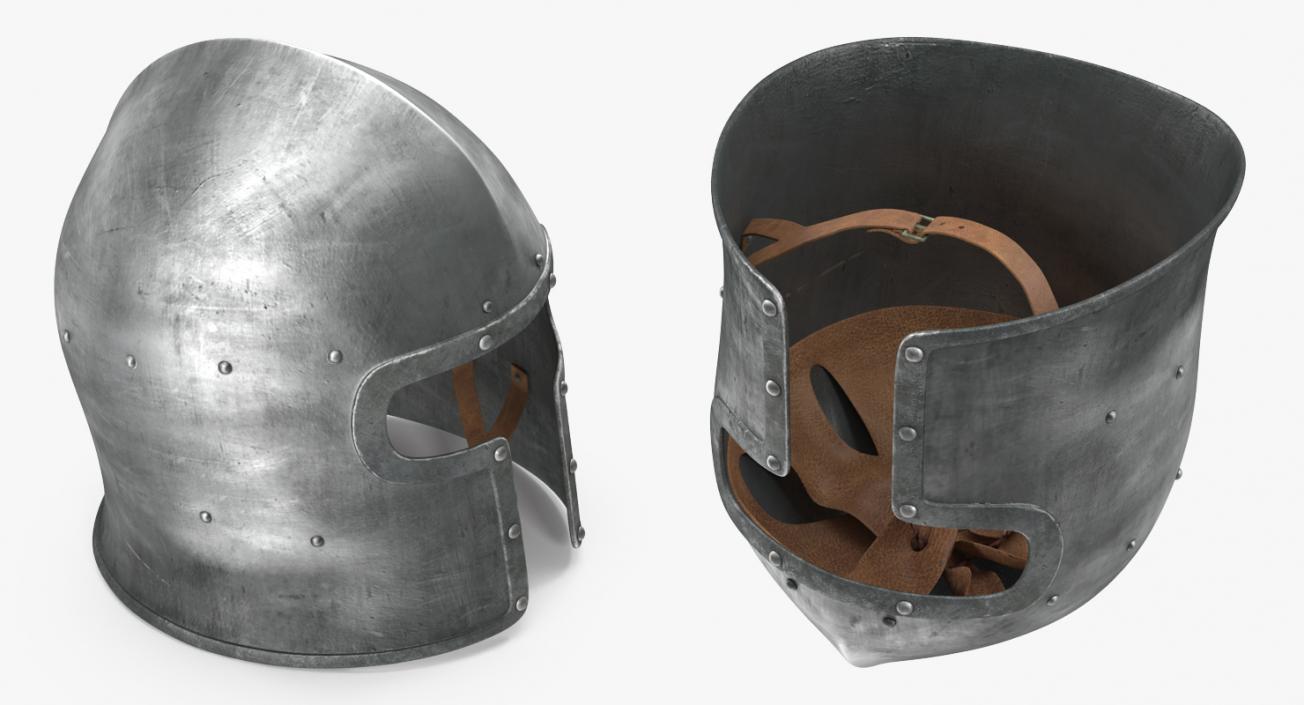 3D Barbuta Medieval Helmet model