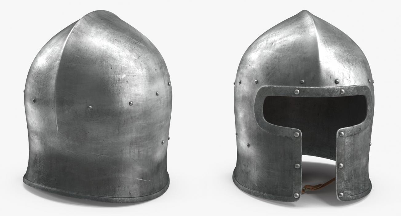 3D Barbuta Medieval Helmet model