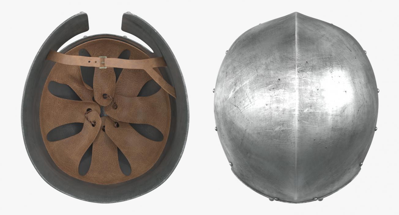 3D Barbuta Medieval Helmet model