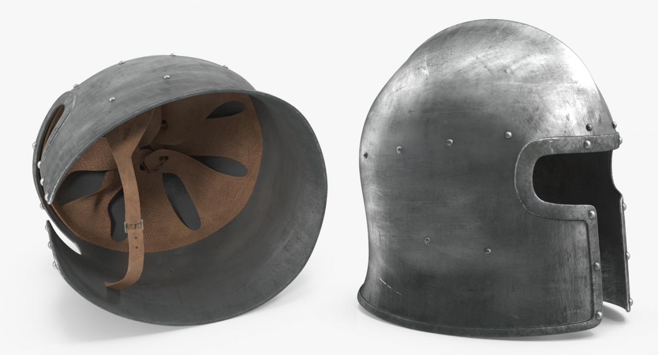 3D Barbuta Medieval Helmet model