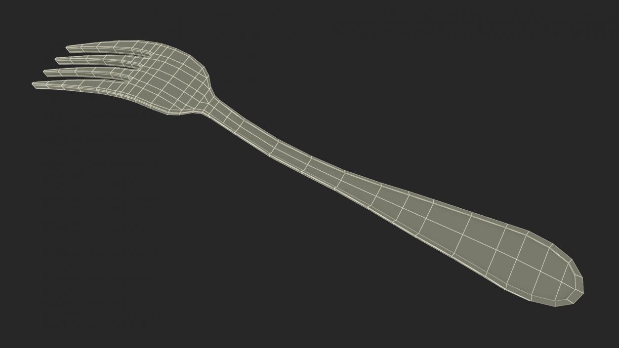 3D Golden Fork