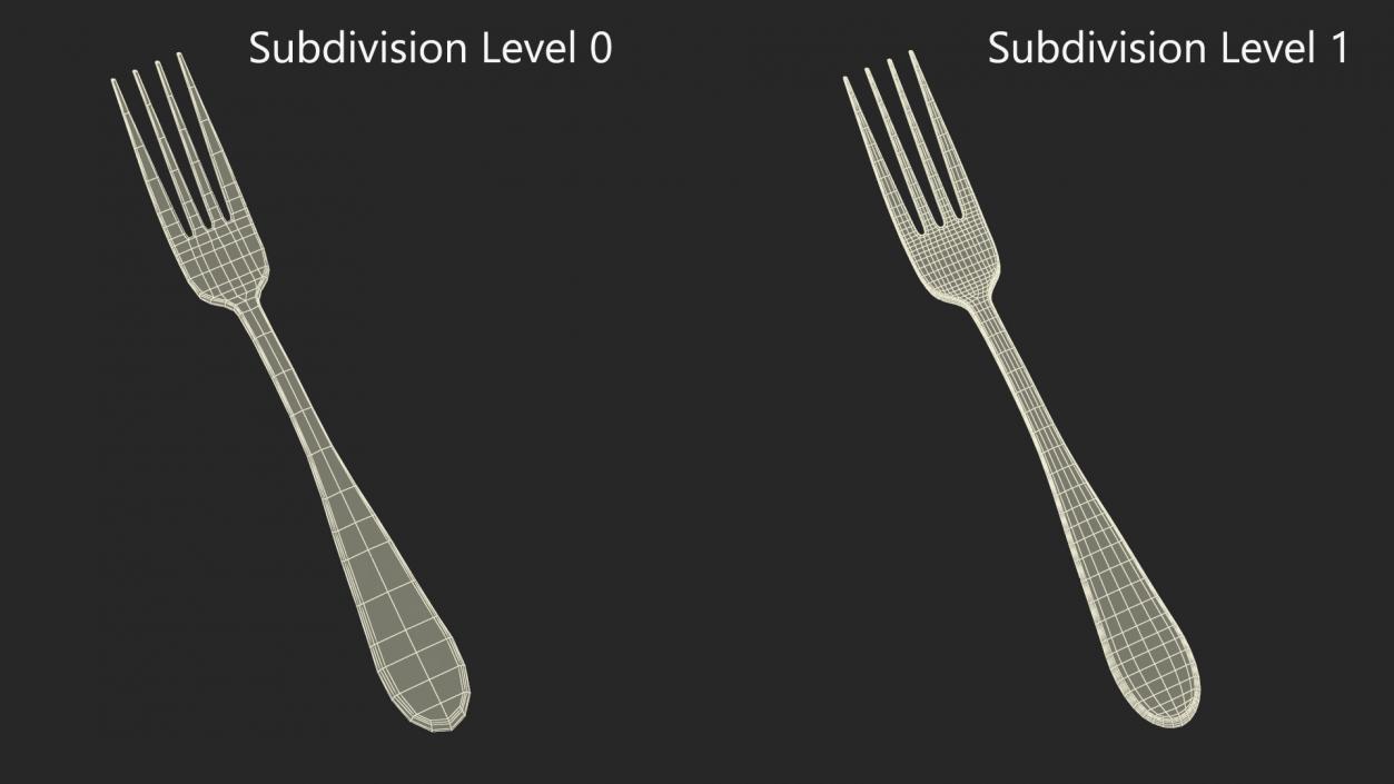 3D Golden Fork