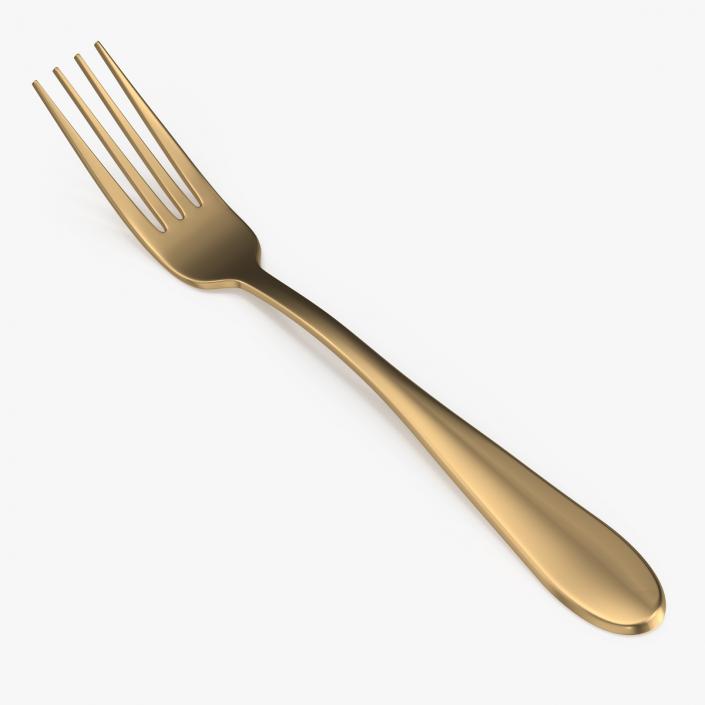 3D Golden Fork