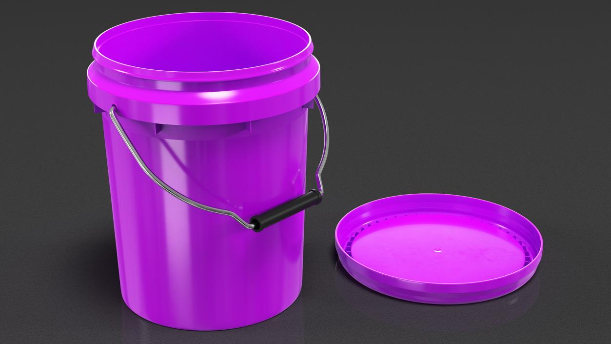 3D Food Grade 5l Plastic Bucket model