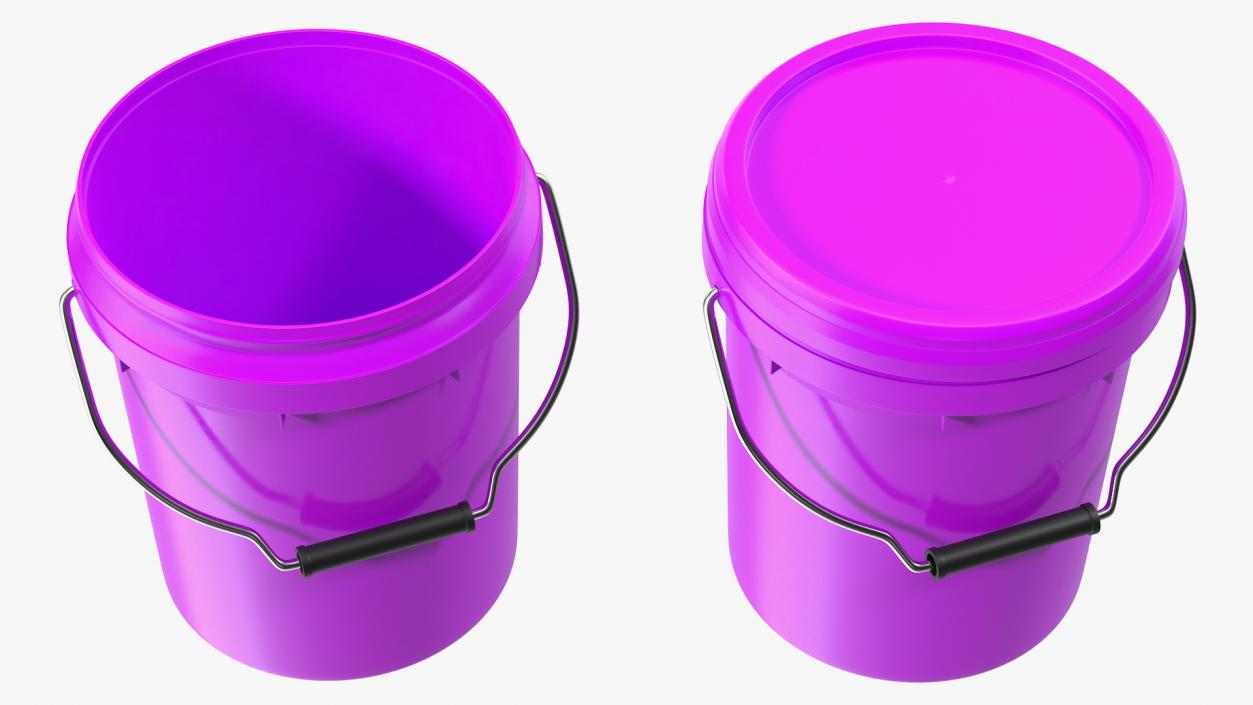 3D Food Grade 5l Plastic Bucket model