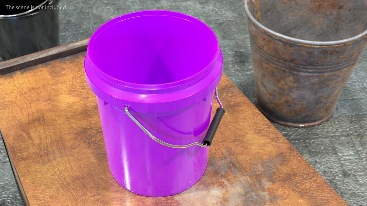 3D Food Grade 5l Plastic Bucket model