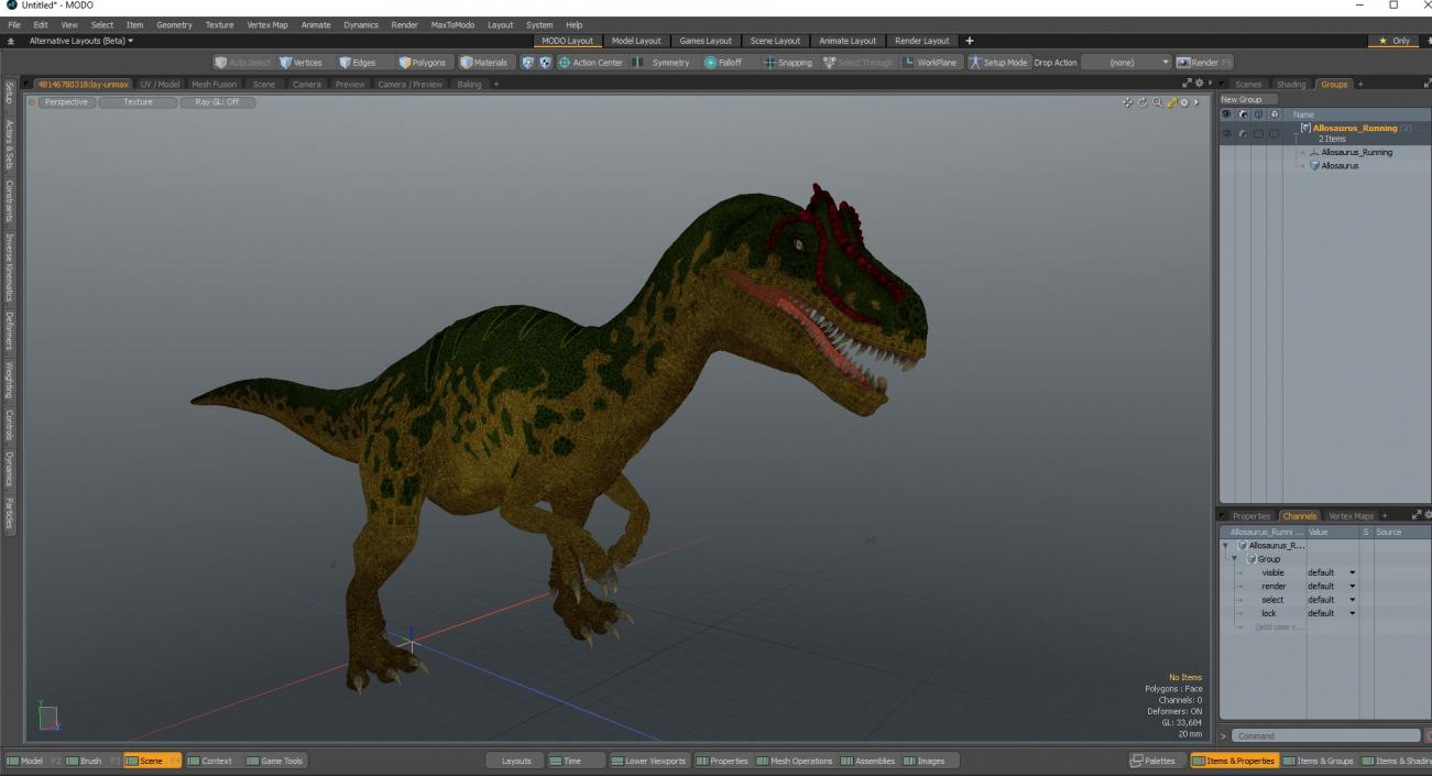 3D Allosaurus Running model