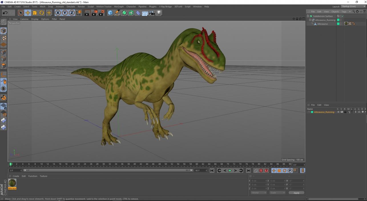 3D Allosaurus Running model