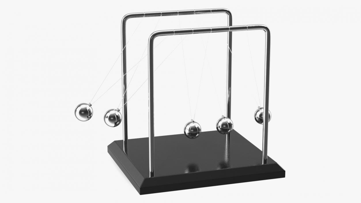 Newton's Pendulum Rigged 3D model