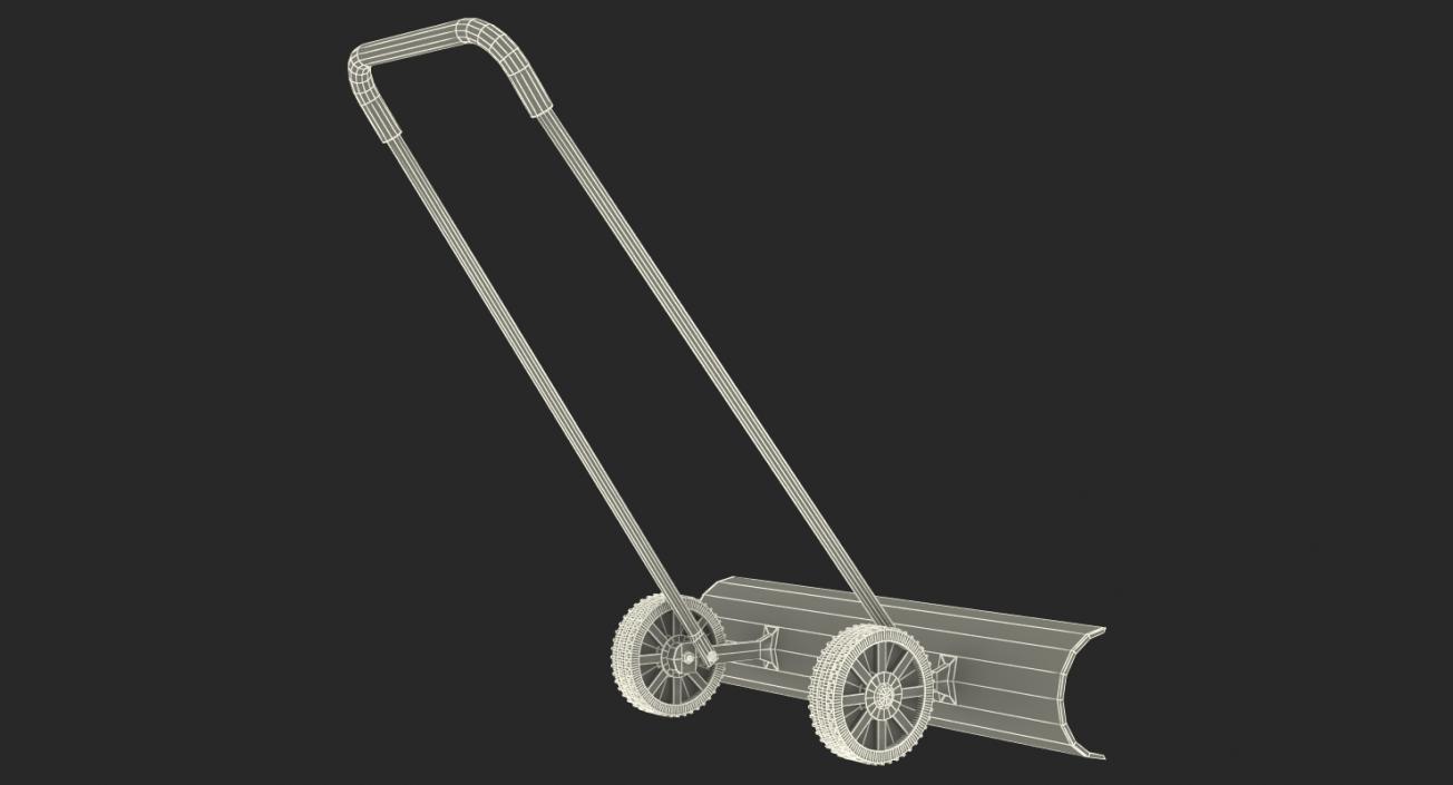 3D Snow Shovel with Wheels model