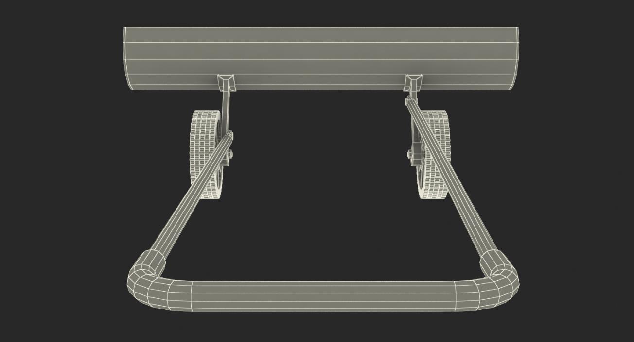 3D Snow Shovel with Wheels model