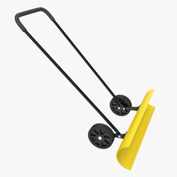 3D Snow Shovel with Wheels model