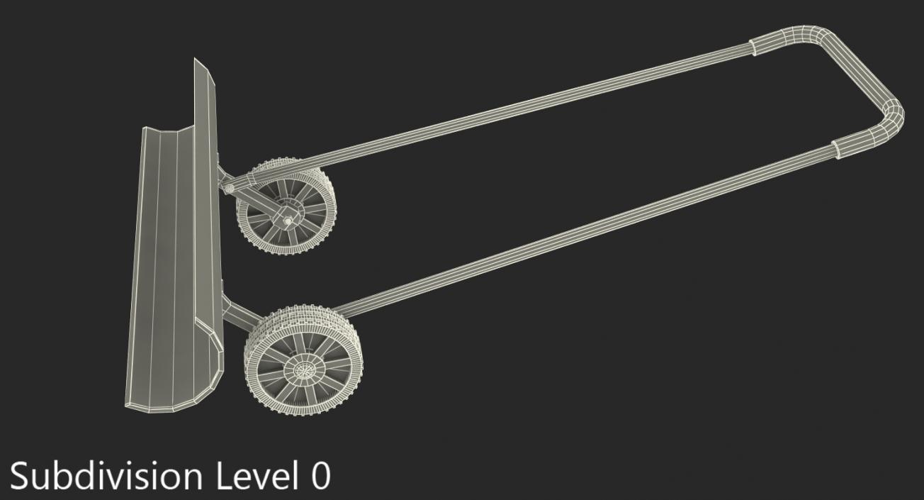 3D Snow Shovel with Wheels model