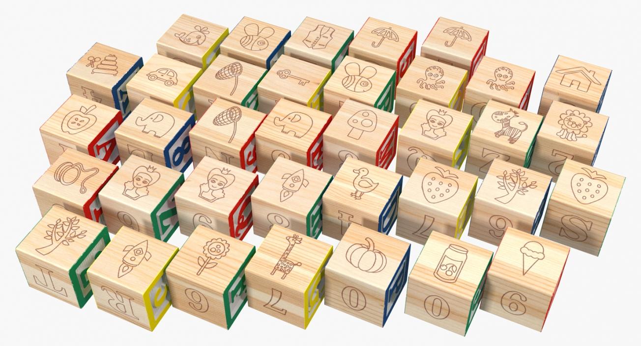 Wooden Toys Collection 3 3D model