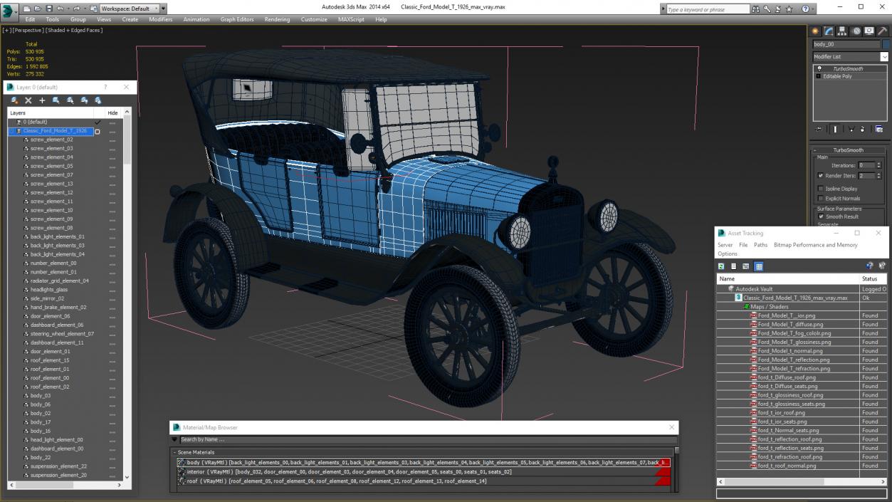 3D model Classic Ford Model T 1926