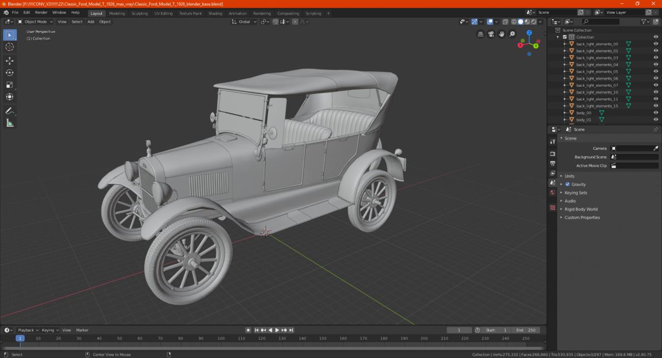 3D model Classic Ford Model T 1926