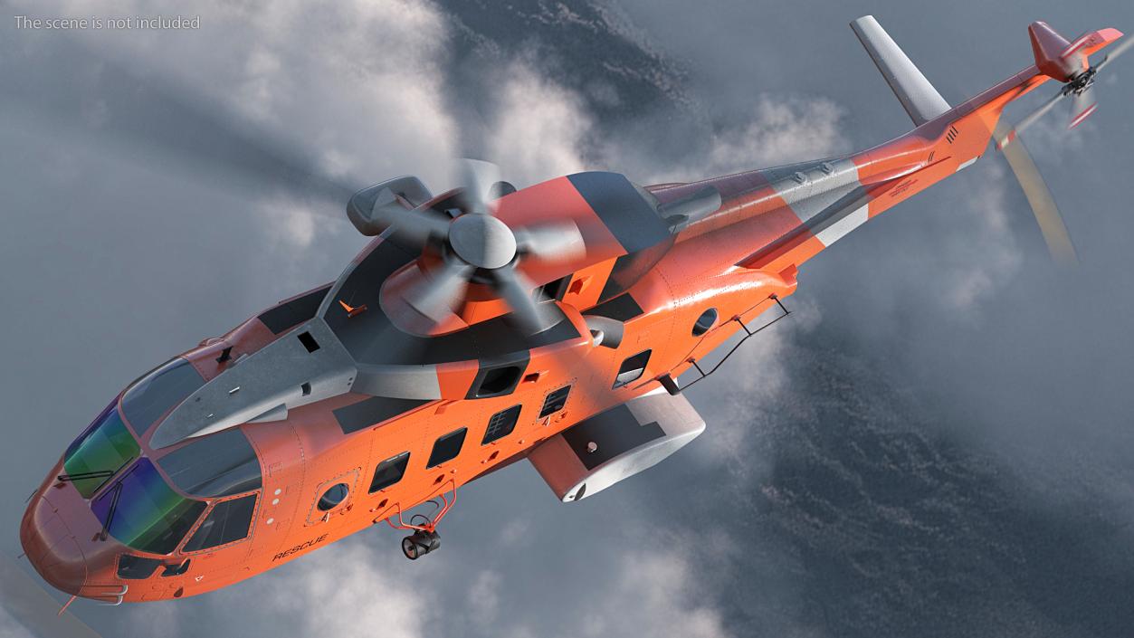 3D Search and Rescue Helicopter model