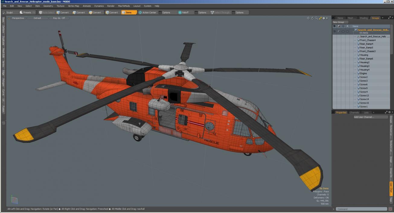 3D Search and Rescue Helicopter model