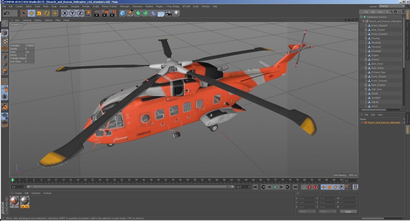 3D Search and Rescue Helicopter model