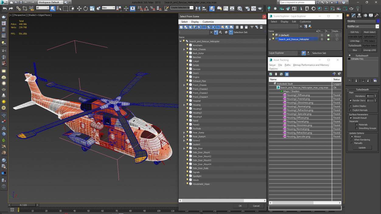 3D Search and Rescue Helicopter model