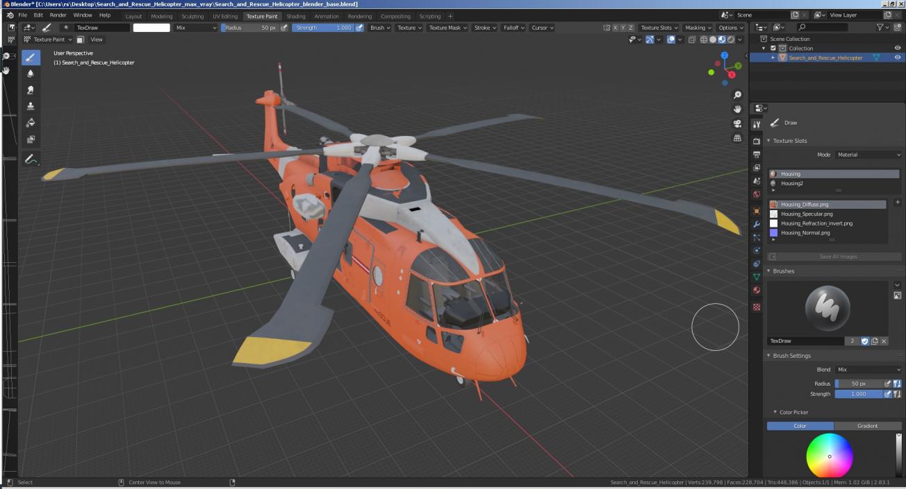 3D Search and Rescue Helicopter model