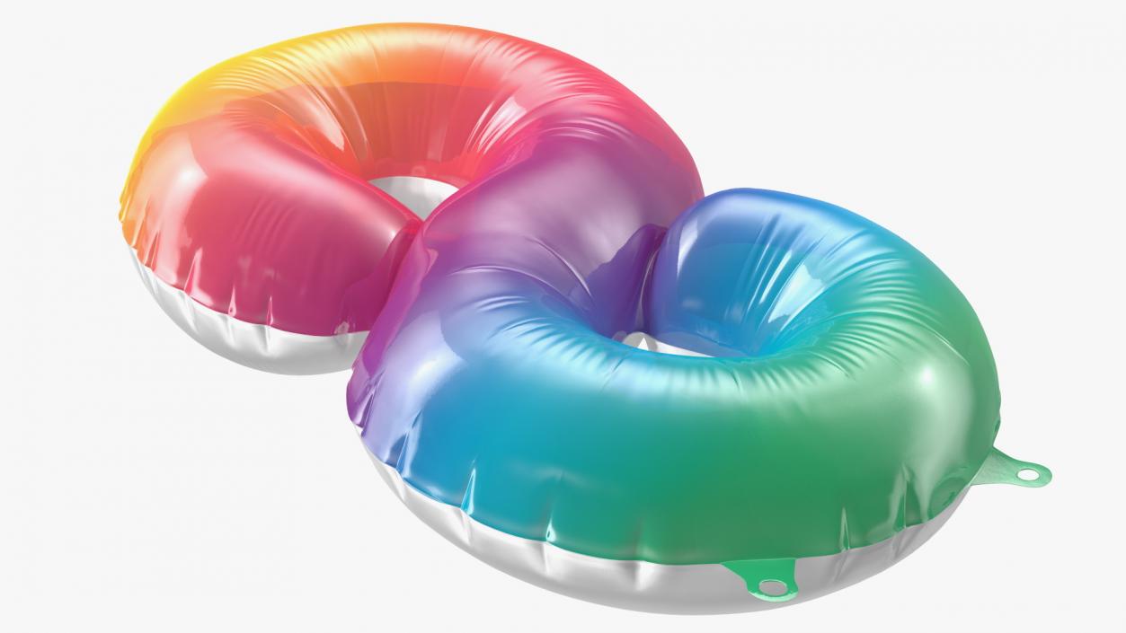 3D model Balloon Numbers 8 Rainbow