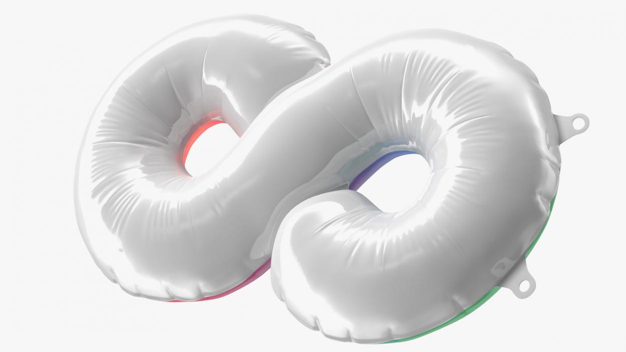 3D model Balloon Numbers 8 Rainbow