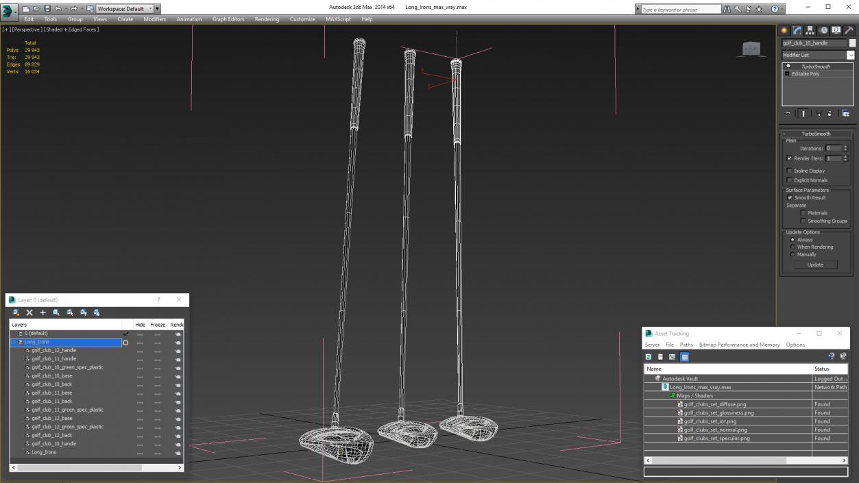 3D model Long Irons