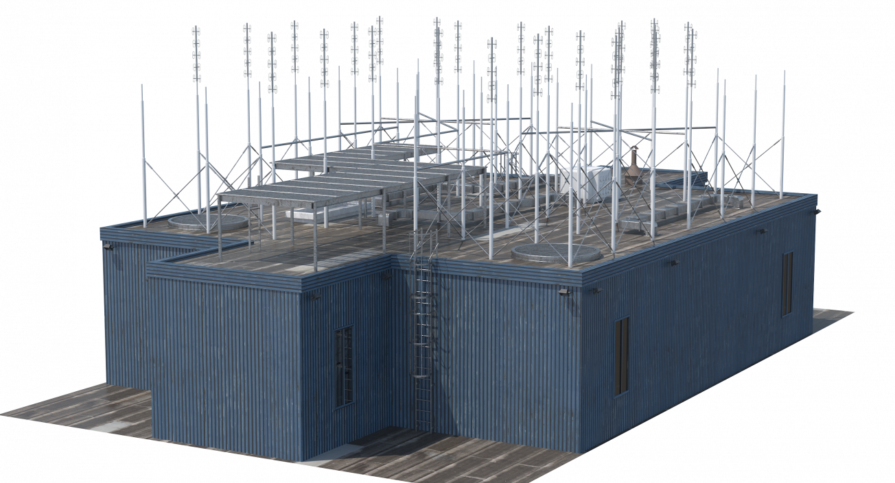 3D Rooftop Radio Transmitters