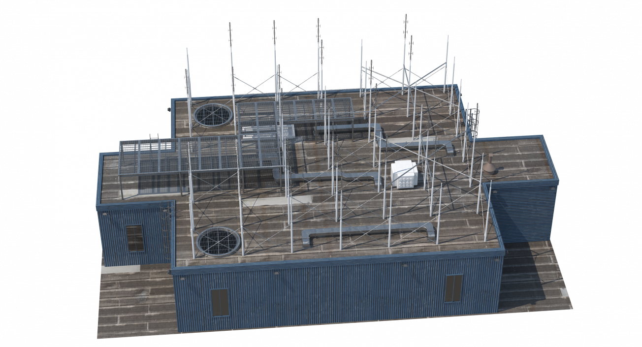 3D Rooftop Radio Transmitters