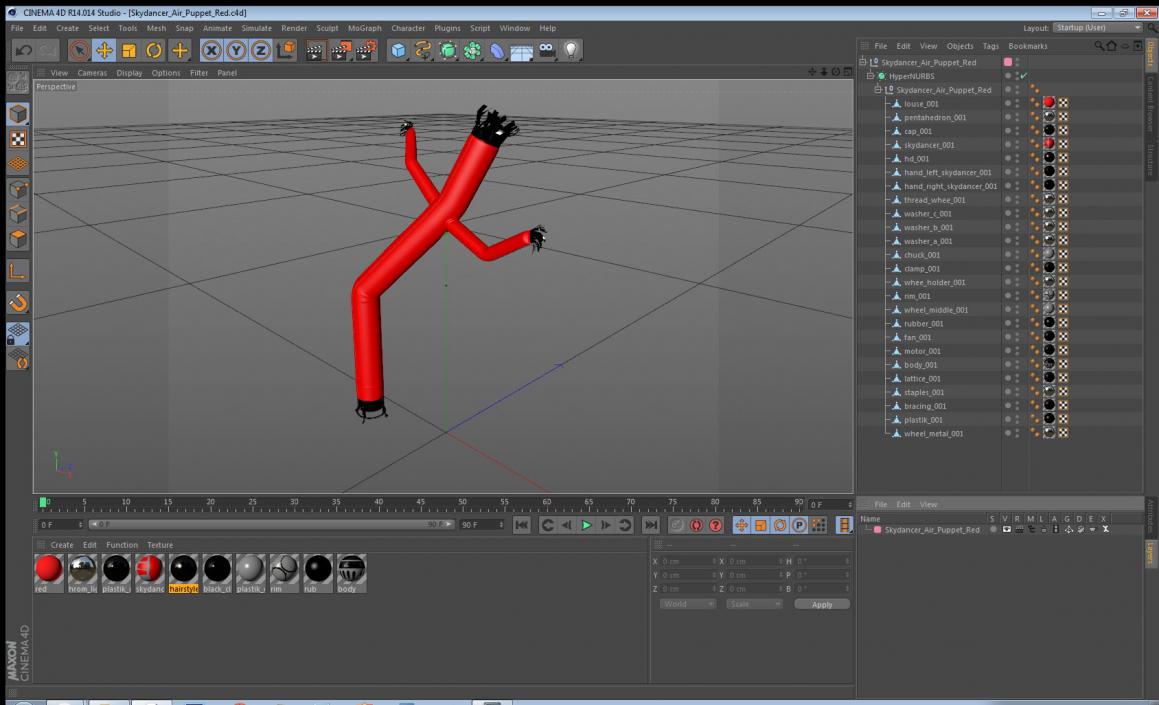 Skydancer Air Puppet Red 3D model