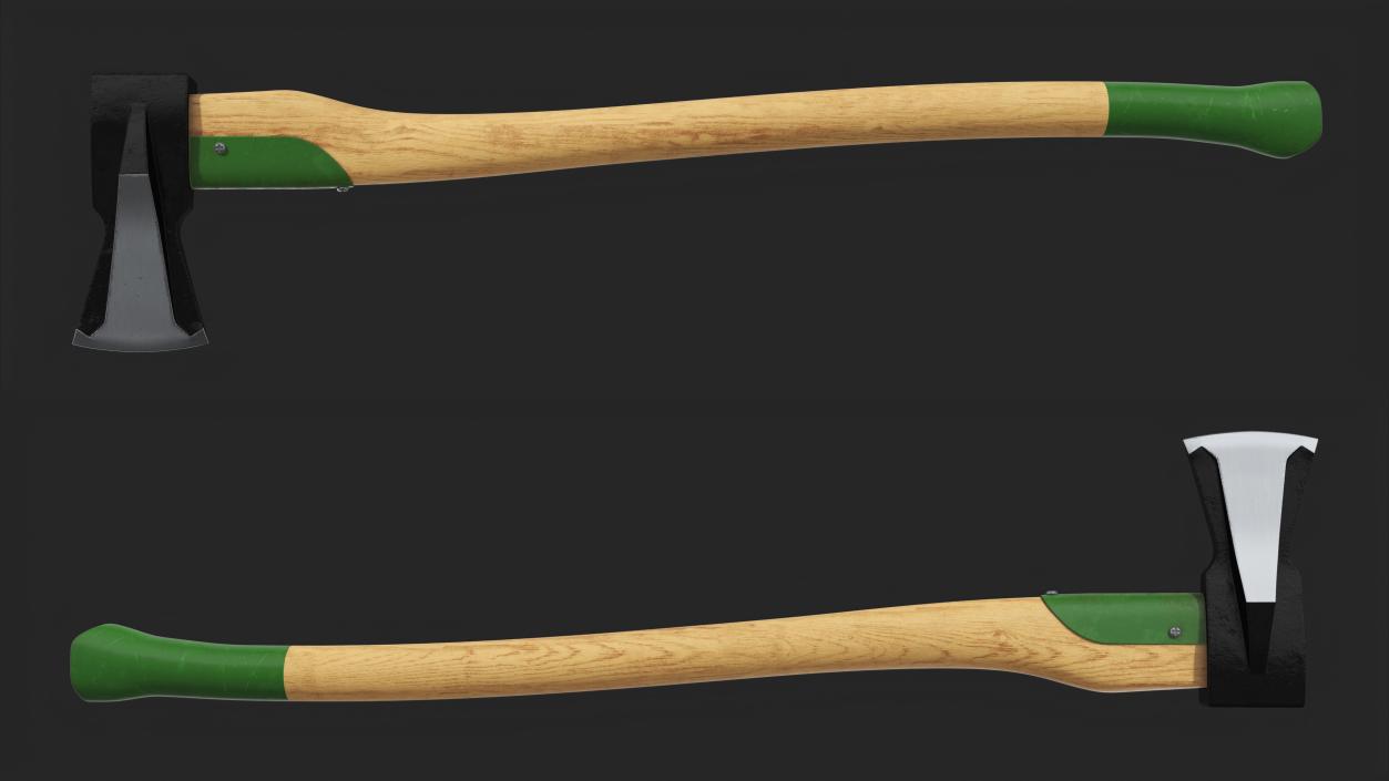 3D Heavy Log Splitting Axe model