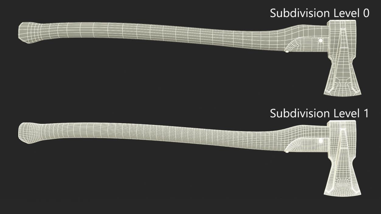 3D Heavy Log Splitting Axe model