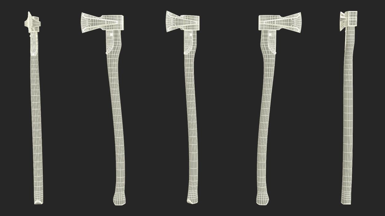 3D Heavy Log Splitting Axe model