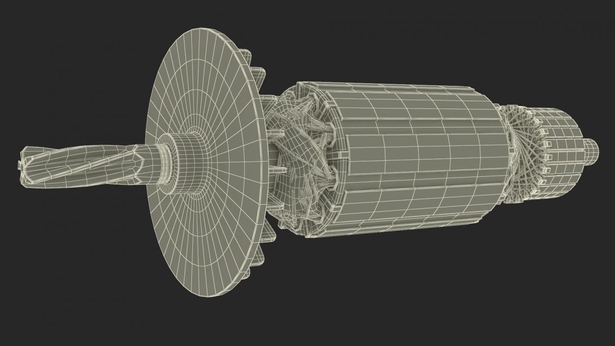 Old Electric Motor Rotor 3D model