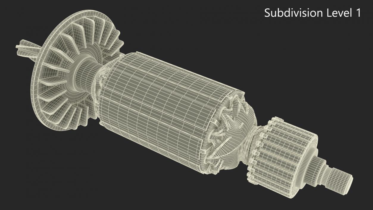 Old Electric Motor Rotor 3D model