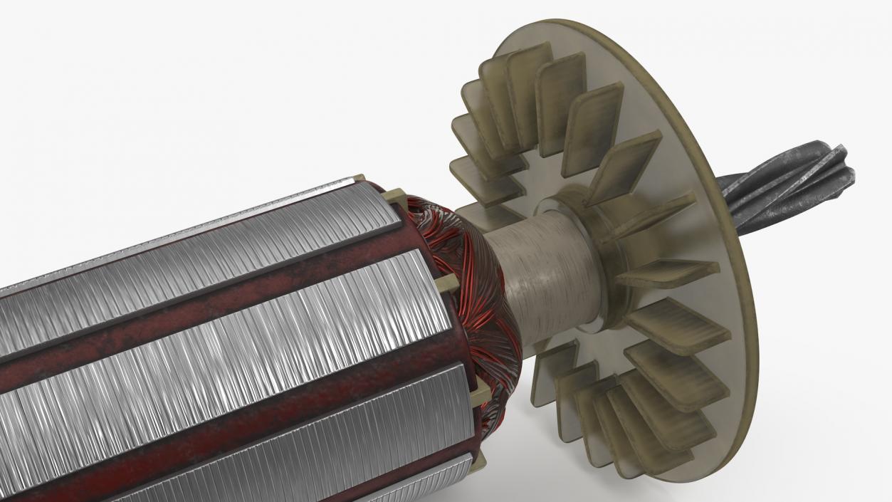 Old Electric Motor Rotor 3D model